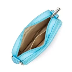 Lancaster - Petit Sac Trotteur Zippé Mini Basic Vita Bleu Atoll -Maroquinerie petit sac travers zippe mini basic vita lancaster bleuatoll 1