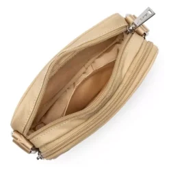 Lancaster - Petit Sac Trotteur Zippé Mini Basic Vita Sable -Maroquinerie petit sac travers zippe mini basic vita lancaster sable 1