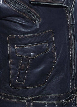 Blouson Cuir Femme Rose Garden Noir " 101858 " -Maroquinerie petrablousoncuirfemme6 099484600 1522 29062021