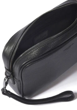 Hexagona Pochette Dragonne Cuir Vachette Noir " 135725 "