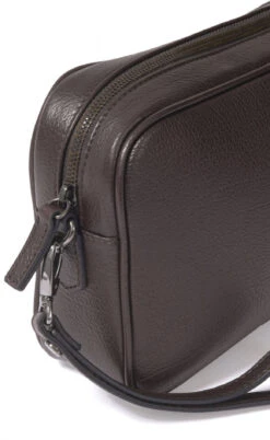 Hexagona Pochette Dragonne Cuir Vachette Marron " 135725 "