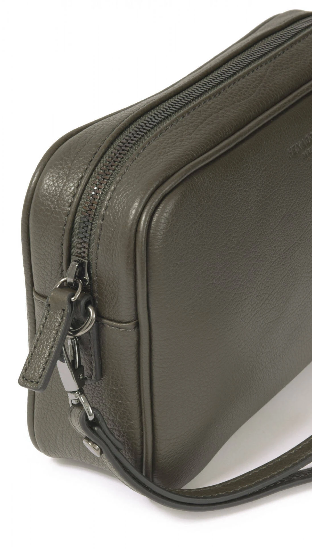 Hexagona Pochette Dragonne Cuir Vachette Olive " 135725 " 2 Hexagona Pochette Dragonne Cuir Vachette Olive " 135725 " – Image 2