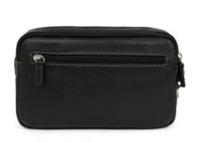 Hexagona Pochette Dragonne Cuir Vachette Noir " 466182 "