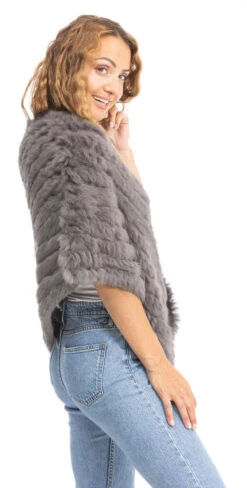 Poncho Lapin Femme Gris Fonce Oakwood " 6034 "