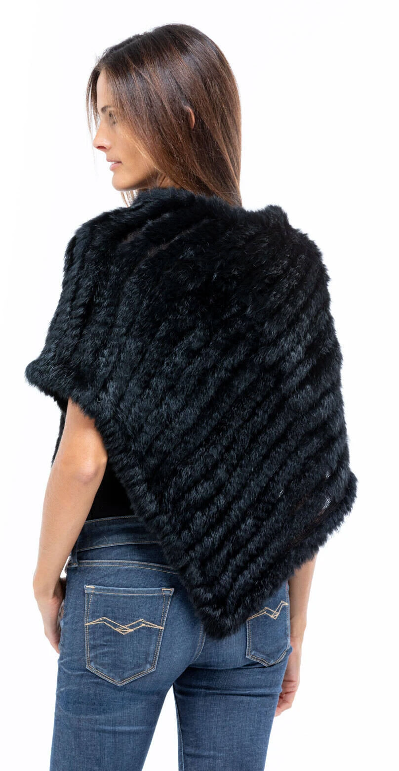 Poncho Lapin Femme Noir Oakwood " 6034 " 5 Poncho Lapin Femme Noir Oakwood " 6034 " – Image 5