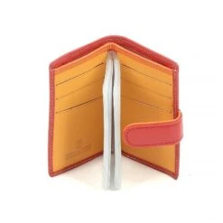 Hexagona Porte Carte Cuir Vachette Rouge Multicouleur " 227375 " -Maroquinerie portecarteencuirdevachette227375 rouge ouvert 045170700 1417 11062018