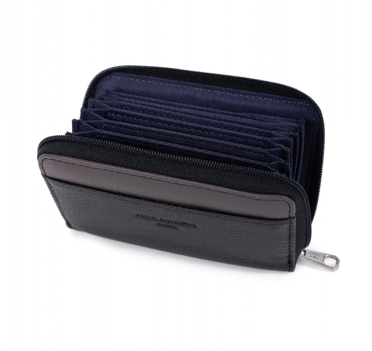 Hexagona Porte-cartes En Cuir De Vachette Noir / Taupe " 687824 " 4 Hexagona Porte-cartes En Cuir De Vachette Noir / Taupe " 687824 " – Image 4