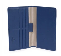 Hexagona Porte-chéquier En Cuir De Vachette Bleu " 467245 "