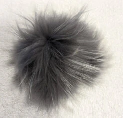 Porte Clef En Fourrure Gris " PORTE CLEFS "