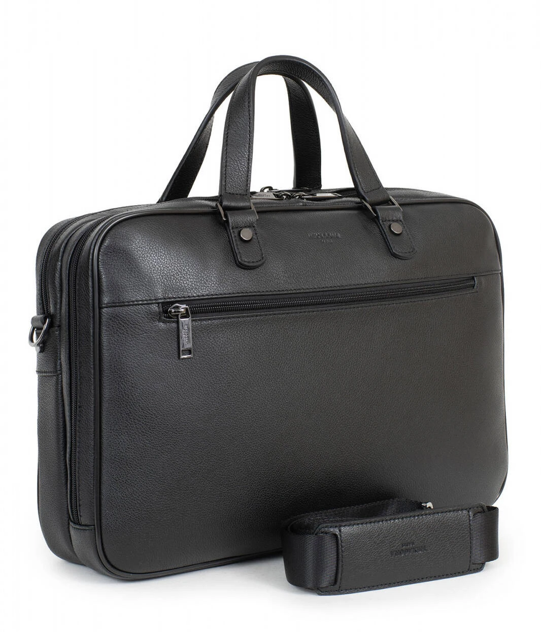 Hexagona Porte-documents 13" Et A4 En Cuir De Vachette Grainé " 469339 " 1 Hexagona Porte-documents 13" Et A4 En Cuir De Vachette Grainé " 469339 "