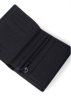 Maroquinerie 36 Hexagona Portefeuille Européen En Cuir De Vachette Noir Marine " 687812 "