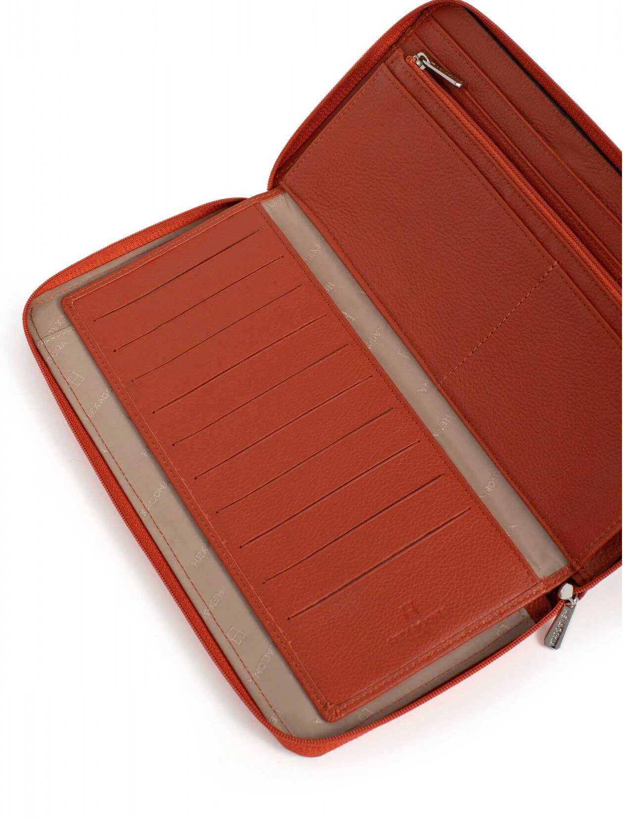 Hexagona Porte Monnaie/billet Gd Format Cuir Vachette Orange " 467600 " 3 Hexagona Porte Monnaie/billet Gd Format Cuir Vachette Orange " 467600 " – Image 3