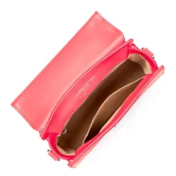 Lancaster - Petit Sac à Main Suave Even Rose Bonbon -Maroquinerie rabat fermoir suave even 490 2