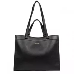 Lancaster - Sac Cabas Foulonné Double Noir In Nude