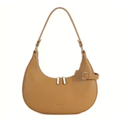 Fuchsia - Sac Hobo En Cuir Clotilde Cognac