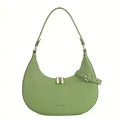 Fuchsia - Sac Hobo En Cuir Clotilde Vert