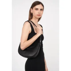 Lancaster - Sac Porté épaule Hobo Firenze - Noir -Maroquinerie sac hobo firenze noir lancaster 3