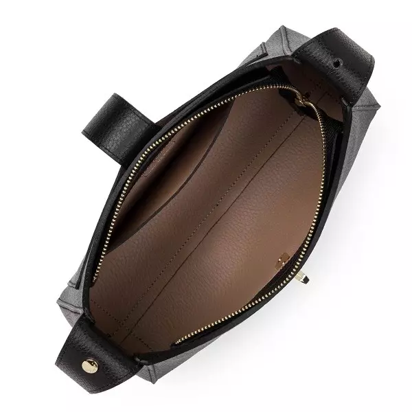 Lancaster - Sac Hobo Top Double Noir In Nude 3 Lancaster - Sac Hobo Top Double Noir In Nude – Image 3