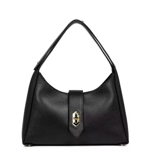 Lancaster - Sac Hobo Top Double Noir In Nude 1 Lancaster - Sac Hobo Top Double Noir In Nude