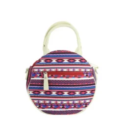 Fuchsia Paris - Sac à Main Rond Leone Imprimé Fuchsia