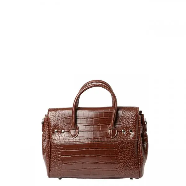 Mac Douglas - Mini Sac à Main Pyla Rythm Croco Chocolat 2 Mac Douglas - Mini Sac à Main Pyla Rythm Croco Chocolat – Image 2