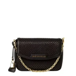 Mac Douglas - Sac Bandoulière Raphia Kiribati Fantasia S Noir