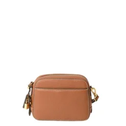 Mac Douglas - Petit Sac Travers Zippé Pyla Romy XS Châtain -Maroquinerie sac travers zippe pyla romy xs macdouglas chatain 2