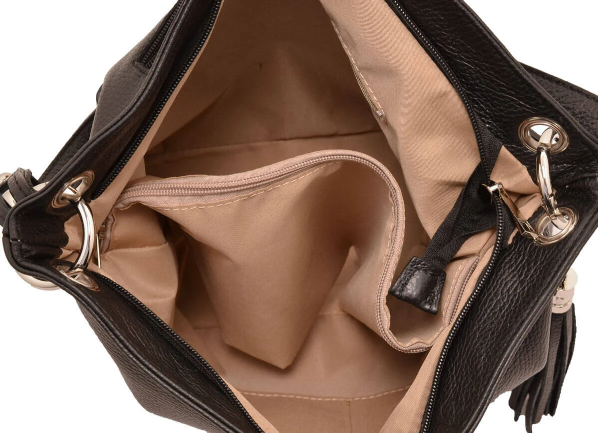 Sac Cuir Femme Vachette Noir "JOSS" 4 Sac Cuir Femme Vachette Noir "JOSS" – Image 4