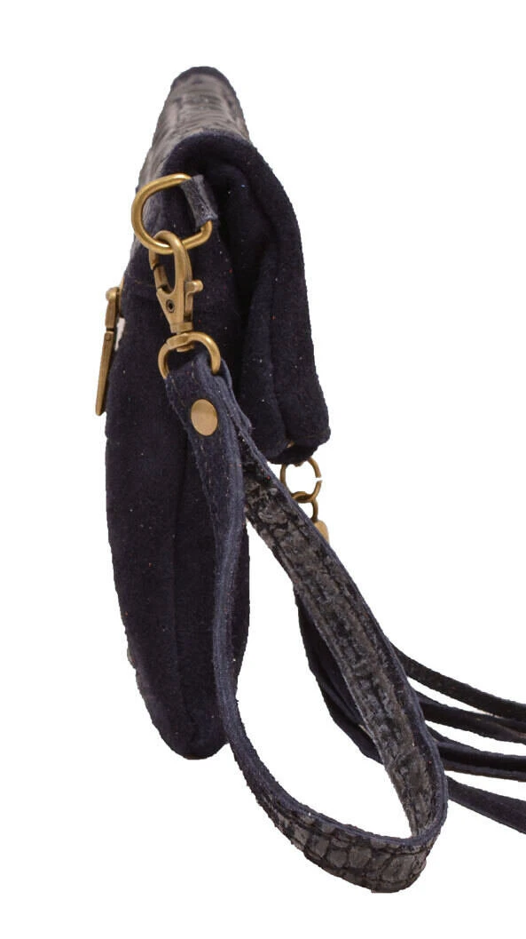 Pochette Cuir Vachette Femme Blue " TECLA " – Image 2