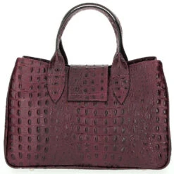 Sac à Main Cuir Bordeaux " LAURA "