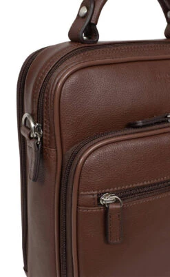 Hexagona Sacoche Cuir Vachette Chocolat " 461831 " -Maroquinerie sacoche cuir chocolat hexgona 461831 1 042211800 1825 16052022