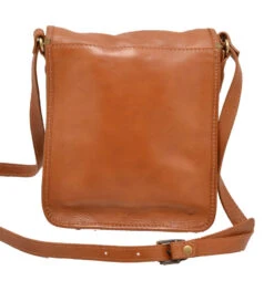 Sacoche Cuir Vachette Cognac " MILANO "