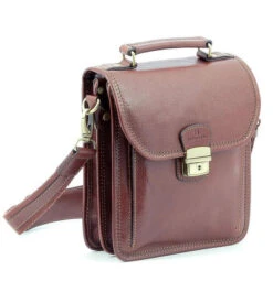 Hexagona Sacoche Cuir Vachette Marron " 111942 "