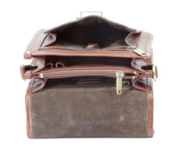 Hexagona Sacoche Cuir Vachette Marron " 111942 " -Maroquinerie sacoche cuir marron 111942 biais 3 057008800 1713 17102019