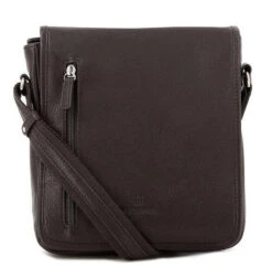 Hexagona Sacoche Cuir Vachette Marron " 461326 " -Maroquinerie sacoche cuir marron 461326 face 015580300 1715 17102019