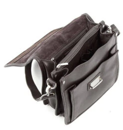 Hexagona Sacoche Cuir Vachette Marron " 463892 " -Maroquinerie sacoche cuir marron 463892 ouvert 081105800 1717 17102019