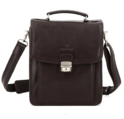 Hexagona Sacoche Cuir Vachette Marron " 463893 " -Maroquinerie sacoche cuir marron 463893 face 022727200 1718 17102019