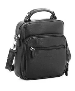 Hexagona Sacoche Cuir Vachette Noir " 461832 "