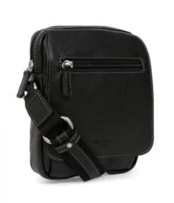 Hexagona Sacoche En Cuir De Vachette Noir " 463993 "