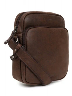 Hexagona Sacoche Cuir Vachette Vieilli Marron " 666175 "