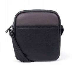 Hexagona Sacoche En Cuir De Vachette Noir / Taupe " 686299 " -Maroquinerie sacocheencuirdevachette686299 noir taupe 1 032001300 1629 12032021