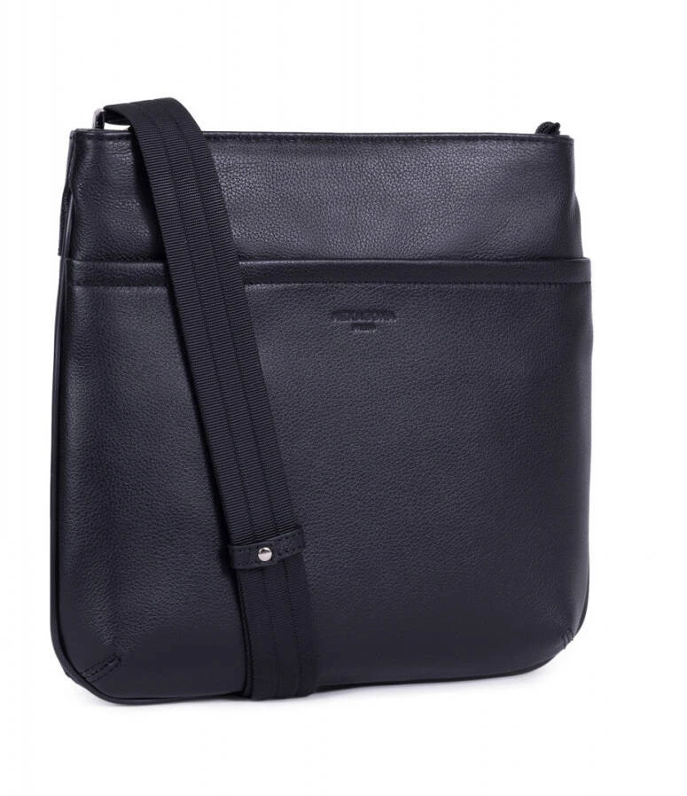 Hexagona Sacoche En Cuir De Vachette Noir " 686802 " 2 Hexagona Sacoche En Cuir De Vachette Noir " 686802 " – Image 2