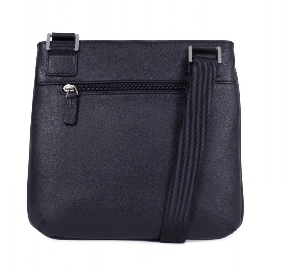 Hexagona Sacoche En Cuir De Vachette Noir / Marine " 686802 " 2 Hexagona Sacoche En Cuir De Vachette Noir / Marine " 686802 " – Image 2