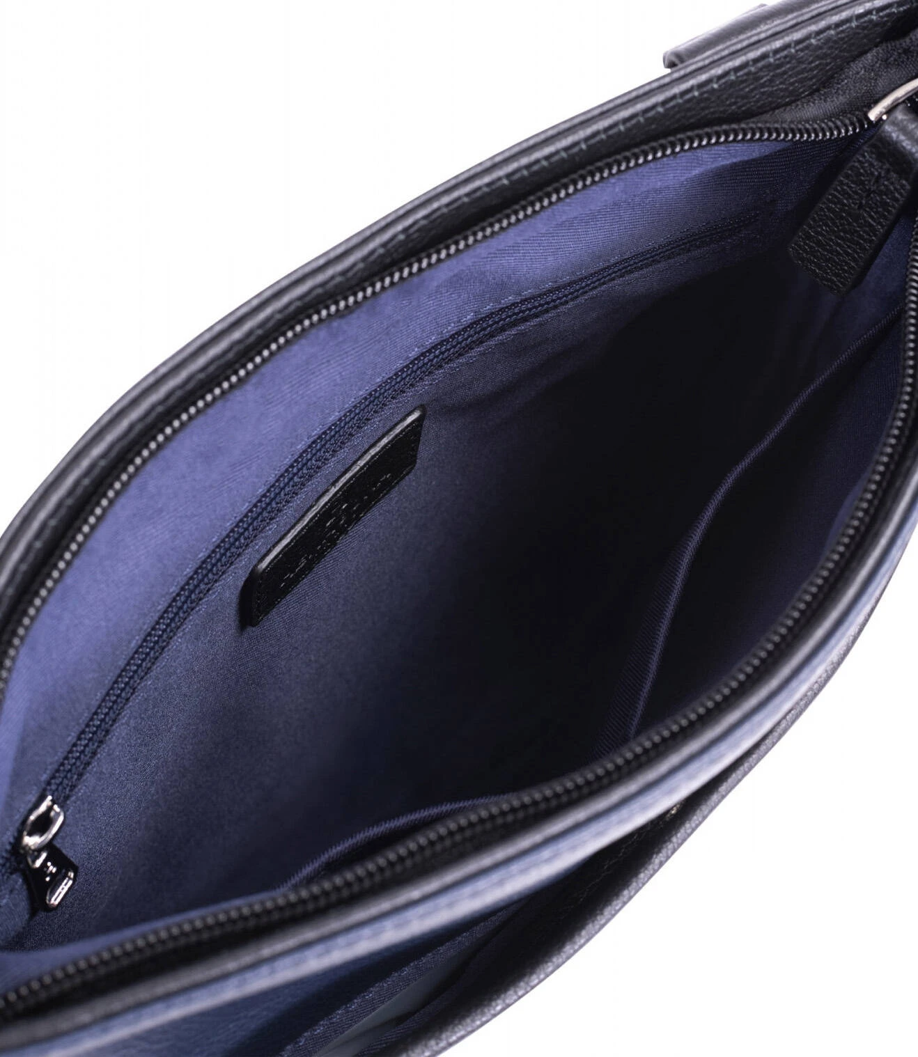 Hexagona Sacoche En Cuir De Vachette Noir / Marine " 686802 " 4 Hexagona Sacoche En Cuir De Vachette Noir / Marine " 686802 " – Image 4