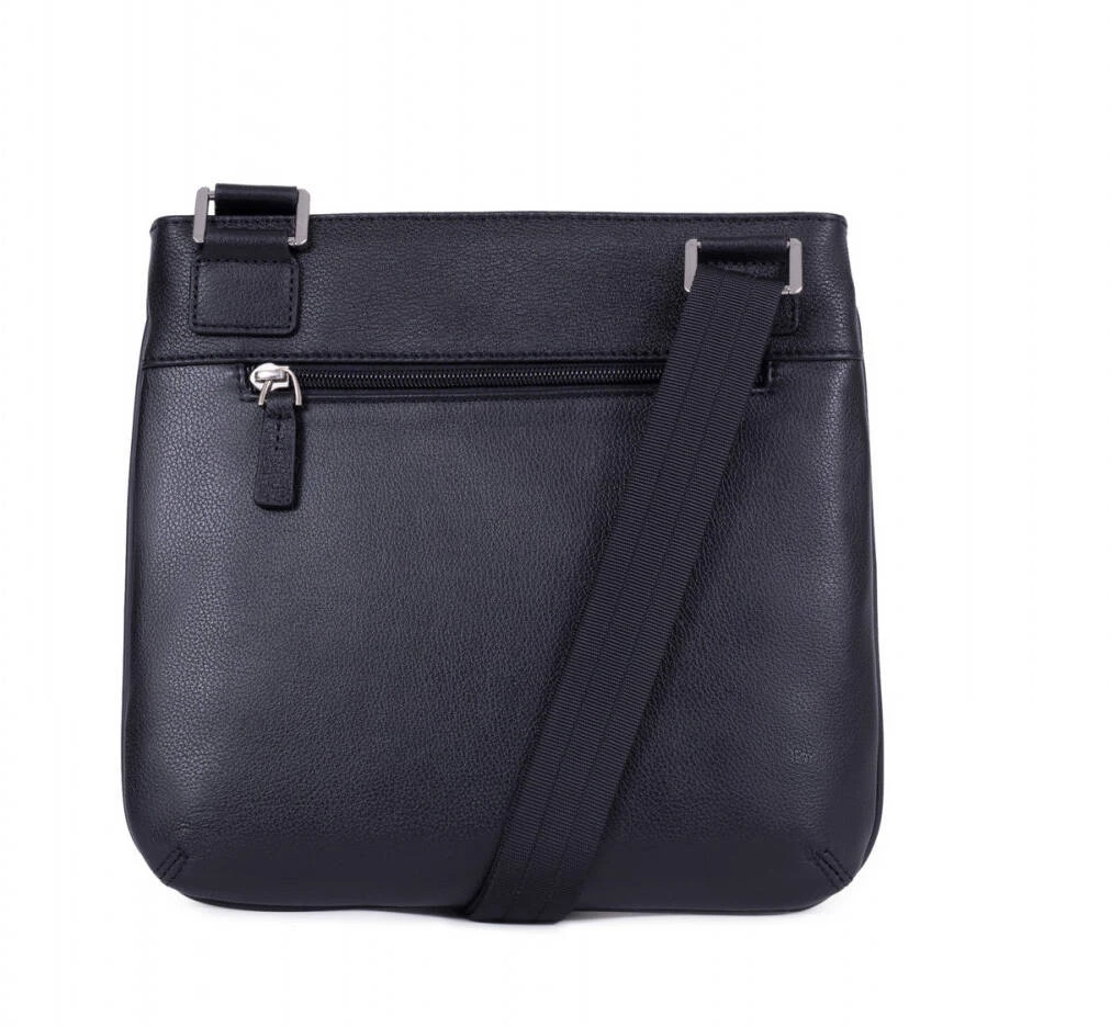 Hexagona Sacoche En Cuir De Vachette Noir/taupe " 686802 " 2 Hexagona Sacoche En Cuir De Vachette Noir/taupe " 686802 " – Image 2