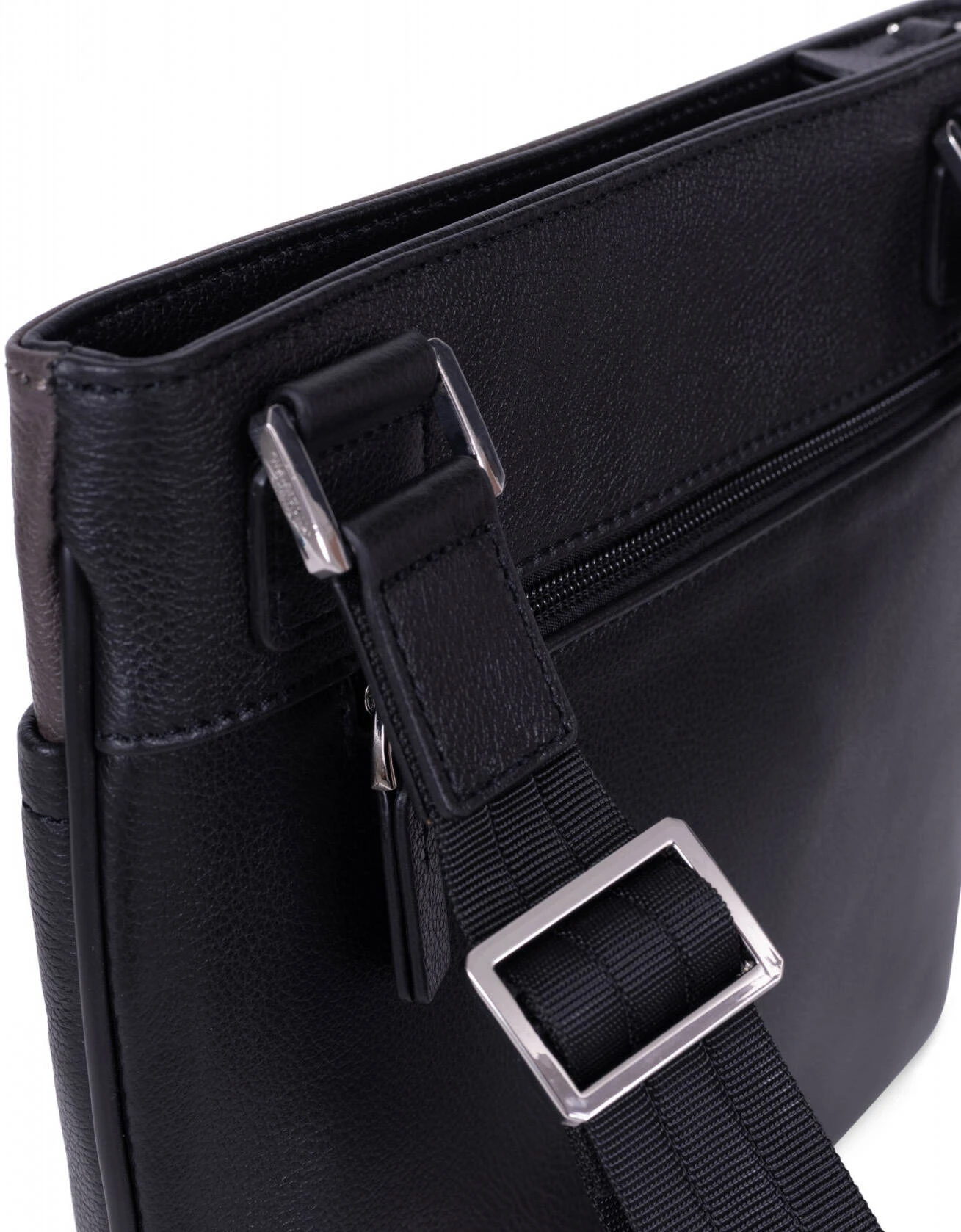 Hexagona Sacoche En Cuir De Vachette Noir/taupe " 686802 " 3 Hexagona Sacoche En Cuir De Vachette Noir/taupe " 686802 " – Image 3