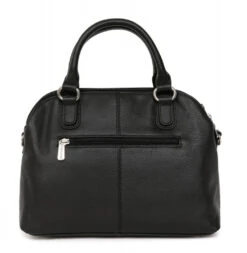 Hexagona Sac Porté Main 2 Poignées En Cuir De Vachette Noir " 463793 "