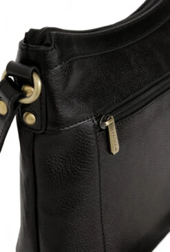 Hexagona Sac Porté Travers En Cuir De Vachette Noir " 113032 " -Maroquinerie sacportetraversencuirdevachette113032 noir 4 022209600 1557 12032021