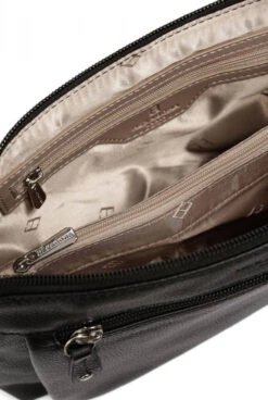 Hexagona Sac Porté Travers En Cuir De Vachette Noir " 464778 " -Maroquinerie sacportetraversencuirdevachette464778 noir 4 048781500 1558 12032021