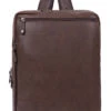 Hexagona Sac Transformable 15" Et A4 En Cuir De Vachette Marron " 666177 "